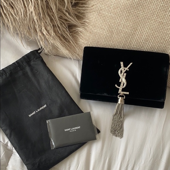 YSL YVES SAINT LAURENT WALLET ON CHAIN WOC BAG - Picture 1 of 9